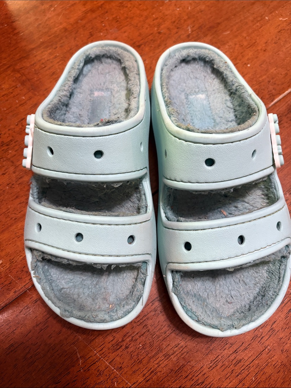 CROCS Women Double-Strap Slide Sandals in Light Blue